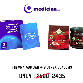 Themra Epimedium Macun 40g jar + 3 Durex Condoms