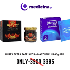 Maccun Plus 40g jar + 3 Durex Condoms | medicina.pk